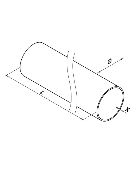 Tubo L 5000mm Q-line MOD 0900 304 | Q-Railing | Barmet