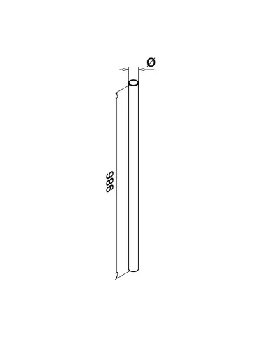 Tubo para poste 42.4x2mm MOD 0901 304 | Q-Railing | Barmet