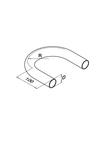 Curvatura tubular 180 grados MOD 0906 304 | Q-Railing | Barmet