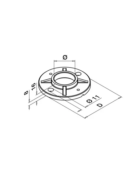 Roseta soldable 100mm MOD 0940 304 | Q-Railing | Barmet