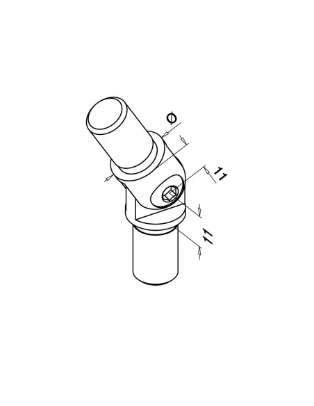 Conector ajustable +/-90 grados tubo 16mm 304 | Q-Railing | Barmet