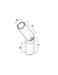 Conector ajustable varilla +/-90 grados 12mm 304 | Q-Railing | Barmet 2