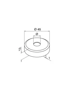Embellecedor 45mm varilla 12mm MOD 0514 304 | Q-Railing | Barmet 2