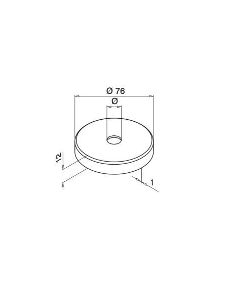 Embellecedor 76mm varilla 12mm MOD 0515 304 | Q-Railing | Barmet