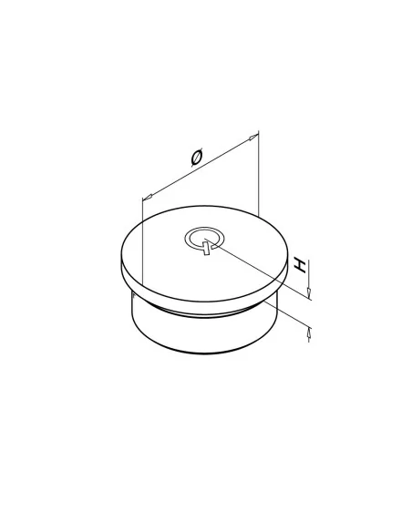 Tapón arqueado tubo 16mm MOD 1729 304 | Q-Railing | Barmet