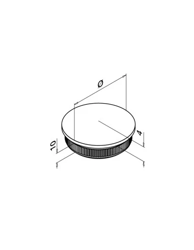 Tapón final arqueado MOD 1759 304 varilla 12mm | Q-Railing | Barmet