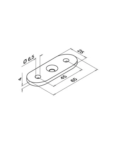 Platina soporte pasamanos MOD 1810 304 | Q-Railing | Barmet