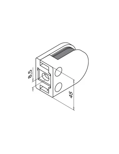 Pinza para vidrio MOD 2500 304 | Q-Railing | Barmet