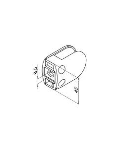 Pinza para vidrio MOD 28 304 | Q-Railing | Barmet 2