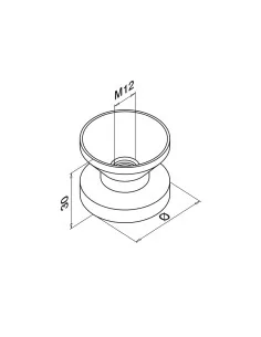 Núcleo interior tubo 42.4x2mm M12 MOD 3501 304 | Q-Railing | Barmet 2