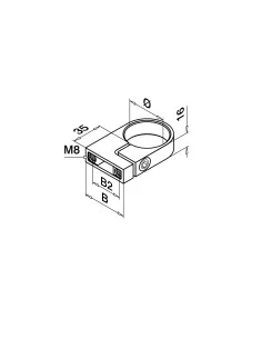 Soporte tubo montaje lateral MOD 3507 304 | Q-Railing | Barmet 2