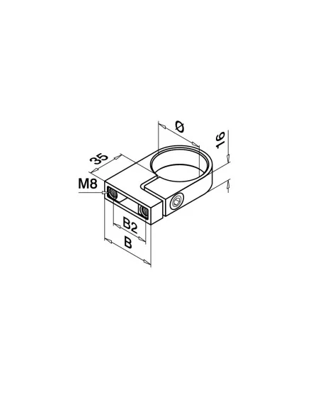Soporte tubo montaje lateral MOD 3507 304 | Q-Railing | Barmet
