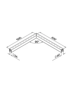 Conector de pasamanos, MOD 6324, alu, para pasamanos Ø40 mm, satinado | 2