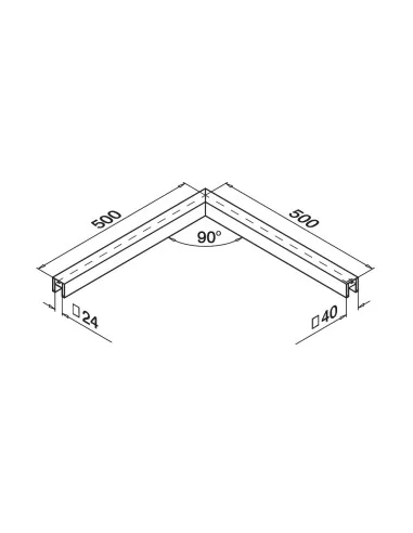 Conector de pasamanos, MOD 6324, alu, para pasamanos Ø40 mm, satinado |