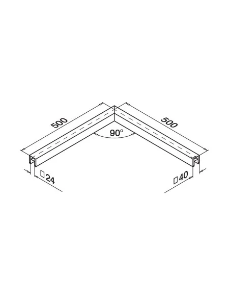 Conector de pasamanos, MOD 6324, alu, para pasamanos Ø40 mm, satinado |