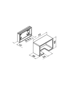 Soporte de pared para pasamanos, MOD 6545, alu, para pasamanos 65 x 40 2
