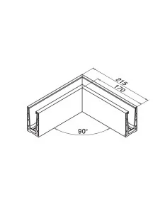 Perfil de suelo, Easy Glass Up, mont. lateral, satinado | Q-Railing | B 2