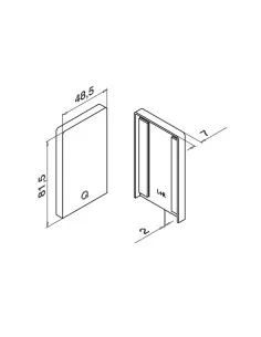 Perfil de suelo, Easy Glass Up, mont. lateral, acabado en bruto | Q-Rai 2