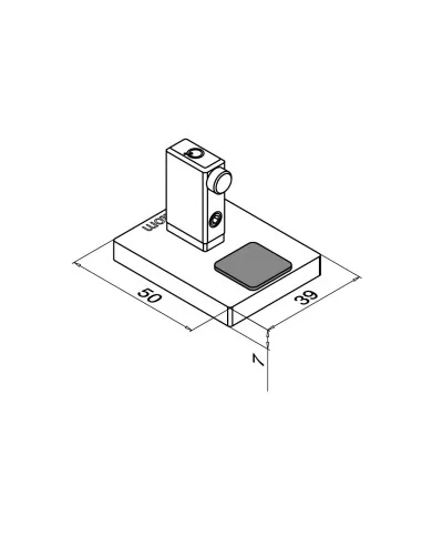 Tapón terminal, Easy Glass View, MOD 6832, alu, tapeta terminal inferi