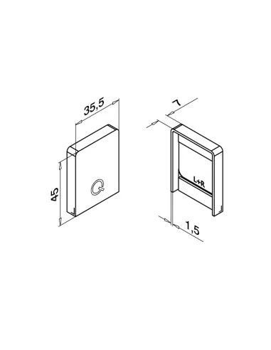 Tapón para perfil de suelo, m.sup. MOD 6912, para izquierda y derecha,
