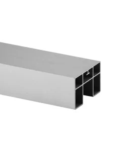 Pasamanos, Easy Glass, MOD 6924, alu, 65 x 40 mm, longitud: 5000 mm, a