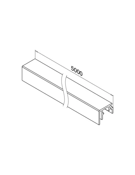 Perfil de cierre, MOD 6970, alu, Smart/Prime fascia/sup, medida U: 3 m