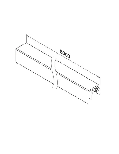 Perfil de cierre MOD 6972,alu, Smart fascia/EG Prime sup., medida U: 3