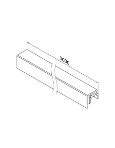 Perfil de cierre, Prime, MOD 6974, alu, Para Easy Glass Prime montaje 2
