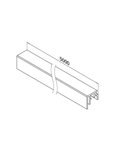 Perfil de cierre, Prime, MOD 6974, alu, Para Easy Glass Prime montaje
