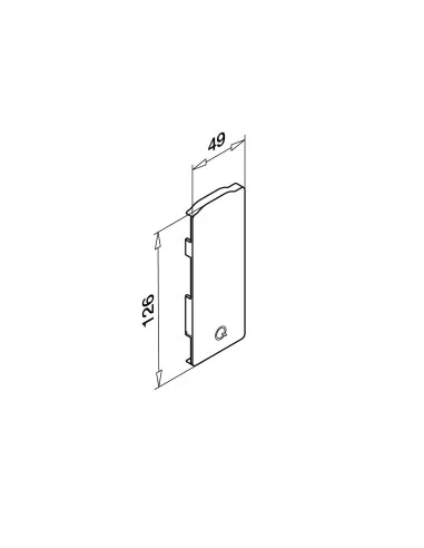 Tapeta lateral Slim mont. later. MOD 8032 alu, para izquierda, cepilla