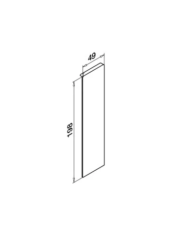 Tapeta Slim lateral para escal. MOD 8033 alu, para izquierda, cepillad