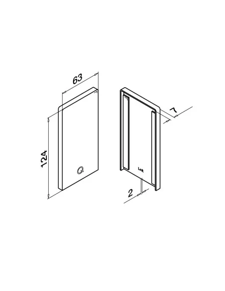 Tapón de acabado, Easy Glass Pro, mont. superior, izquierda y derecha