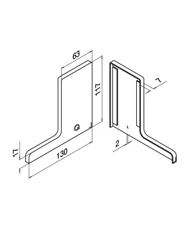 Tapeta, Smart F, mont. super., MOD 8222, alu, para izquierda, acabado