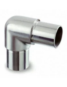 Conector de tubo satinado redondo de acero inoxidable