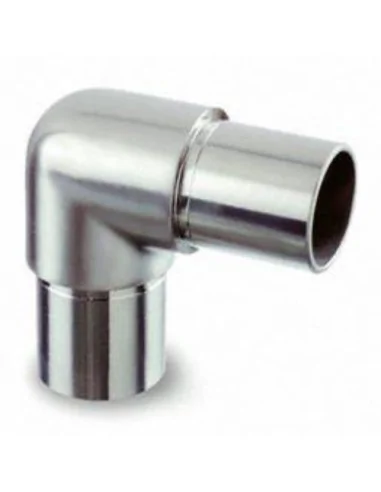 Conector de tubo satinado redondo de acero inoxidable