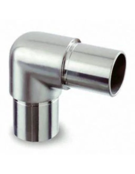 Conector de tubo satinado redondo de acero inoxidable
