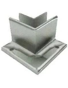 Soporte esquinero Glass U Base fijación externa - Barmet