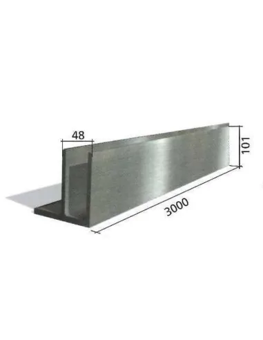 Soporte de barandilla Glass U sobre suelo - Barmet