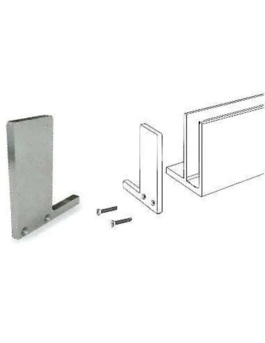 Tapa de soporte de soporte de barandilla Glass U - Barmet
