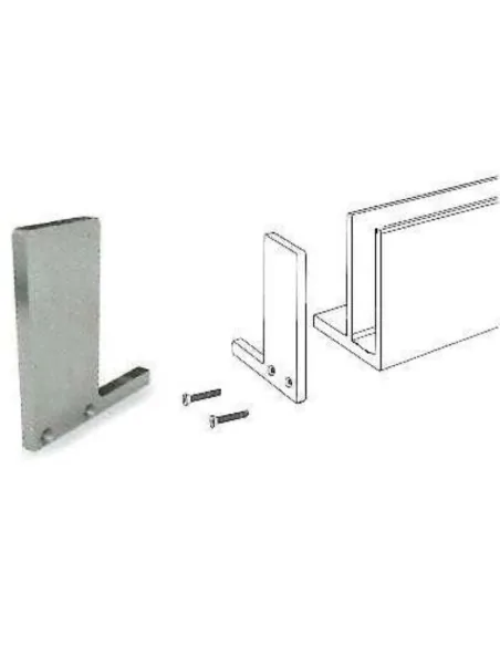 Tapa de soporte de soporte de barandilla Glass U - Barmet