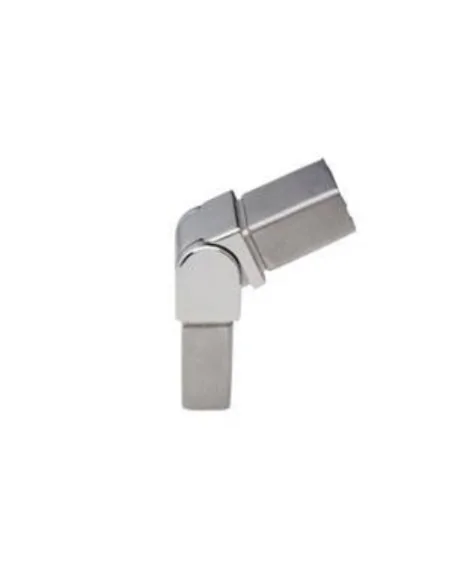 Conector regulable para pasamanos de acero inoxidable rectangular 40x20mm