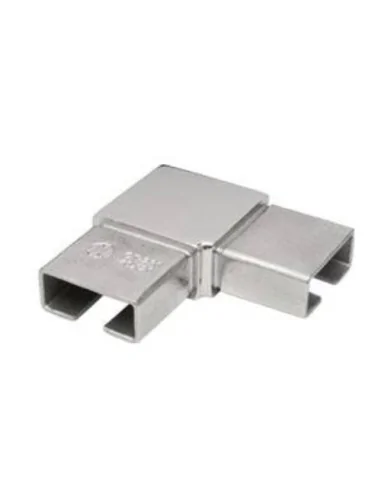 Codo a 90º para pasamanos rectangular de acero inoxidable
