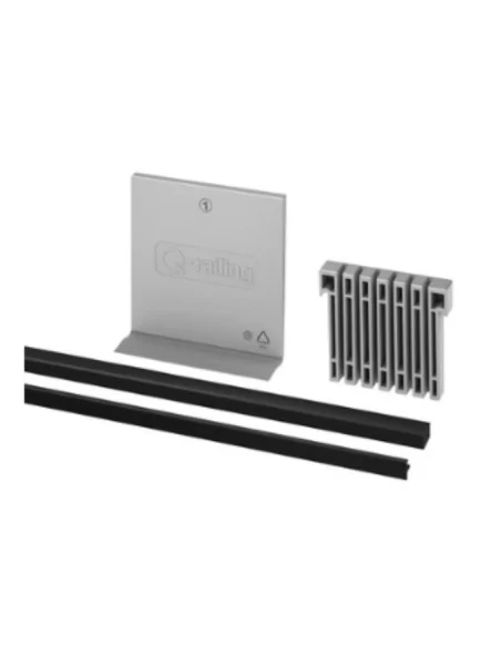 Set de gomas perfiles para suelo barandillas vidrio 6901