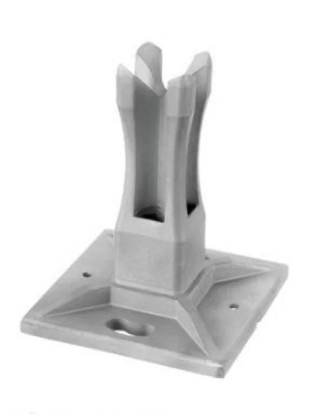 Base de suelo para poste de barandilla acero inoxidable