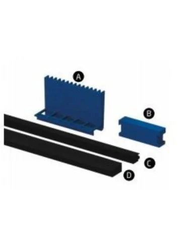 Kit gomas y cuñas Modelo PL-150 para perfil en "U" GlassFit Flow SV-1501 Top