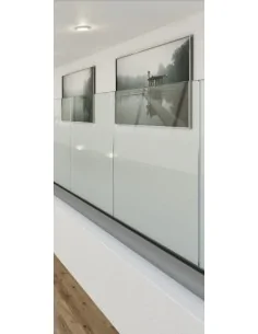 Kit Barandilla de vidrio a suelo, Easy Glass Prime, montaje lateral 5000mm tramo en recto