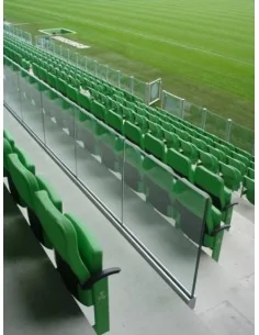 Kit Barandilla de vidrio a suelo, Easy Glass Prime, Mod 6963 montaje lateral 5000mm tramo en recto