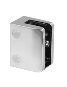 Pinza para vidrio mod 2400 para tubo plano en acero inoxidable AISI 304/316