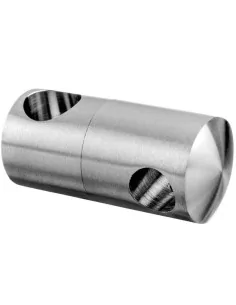 Soporte regulable pasante para unión de tubos de acero inoxidable