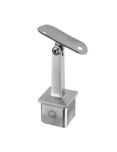 Soporte pasamanos esquinero a poste Square Line Mod. 4718 para tubo redondo
